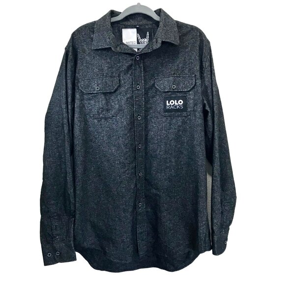Cascade Armory LoLo Racks Limit Ed. Brushed Flannel Grey Men's Button-Up Size XL - Picture 2 of 14